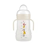 MAM Trainer+ (220 ml), Trinklernflasche für den Übergang zum Becher, Trinklernbecher mit tropffreiem Sauger, Trinkschnabel & Haltegriff, 4+ Monate, Koala