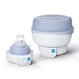 MAM Elektrischer Sterilisator und Erwärmung von Express-Flaschen, Kapazität für bis zu 6 Flaschen, Lieferumfang: 1 Anti-Kolik-Flasche 160 ml und Original-Schnuller Start 0-2 Monate