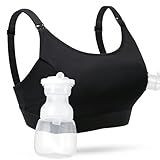 momcozy Schwangerschafts Still BH, Milchpumpen-BH mit Zusätzlichen BH-Verlängerungen, Umstandsmode Ohne Bügel für Damen, Verstellbarer Still-BH und Freihändiges Abpumpen