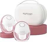 Momcozy Milchpumpe Mobile Style| M6, Tragbare Stillpumpe, Idealer Rhythmus für mehr Milch, DoubleFit-Flansch, mehr Passform und Diskretion mit 3 Modi und 9 Stufen - 24 mm (2, Rot)