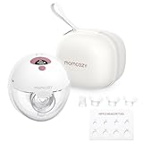 Momcozy Milchpumpe Elektrisch Tragbar Freihändig M5, Tragbare Doppelmilchpumpe Für Den Babymund, Doppelt Abgedichteter Flansch Mit 3 Modi und 9 Stufen, Milchpumpe Elektrisch – 24 mm (1, Rot)