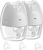 Bellababy Milchpumpe Elektrisch Tragbar, Tragbare Elektrische Milchpumpe mit Touchscreen -LCD -Display, 4 Modi und 9 Levels mit 17/19/21mm Flansch (2 Stück)