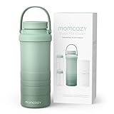 Momcozy Tragbarer Muttermilchkühler für draußen (628 ml), 360°- langzeitige Gesamtkühlung, großer Reise-Muttermilchkühler mit 2 Babyflaschen zur Aufbewahrung von Muttermilch, Stillutensilien