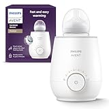 Philips Avent Schneller Premium-Fläschchenwärmer, mit intelligenter Temperaturregelung, Wasserbadtechnologie, automatischer Abschaltung, Modell SCF358/00