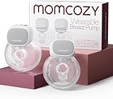 Momcozy S9 Pro Aktualisierte Milchpumpe Elektrisch Tragbar, Freihändige Milchpumpe mit längster Akkulaufzeit und LED-Anzeige, Elektrische Milchpumpe mit 2 Modi & 9 Stufen - 24mm (Grau, 2 Pack)