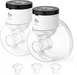 Bellababy Tragbar Elektrische Milchpumpe 2Ser,Milchpump Elektrisch Tragbare,Doppelhands-Free-Milchpump mit Touchscreen-LCD-Display,Wiederaufladbare Freihändige Milchpumpe mit 4 Modi und 9 Stufen