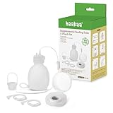 haakaa Set mit zusätzlichem Fütterungsschlauch und Beutel, zusätzliches Stillsystem für Kinder, SNS Breastfeeding System, Silikon für Lebensmittel