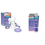 Lansinoh Silikon Milchpumpe & Muttermilchauffänger & HPA Lanolin Brustwarzensalbe, 40 ml - 100% natürlich & klimaneutral - beruhigt & schützt beanspruchte Brustwarzen