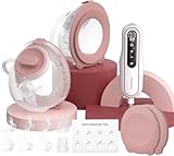 Momcozy V2 Pro Milchpumpe Elektrisch - Ultraleicht & Kompakt, Tragbare Doppelmilchpumpe Handsfree mit 3 Saugstufen & 15 Stufen, Leises Abpumpen Breast Pump Electric mit Leak-Proof DoubleFit Flange